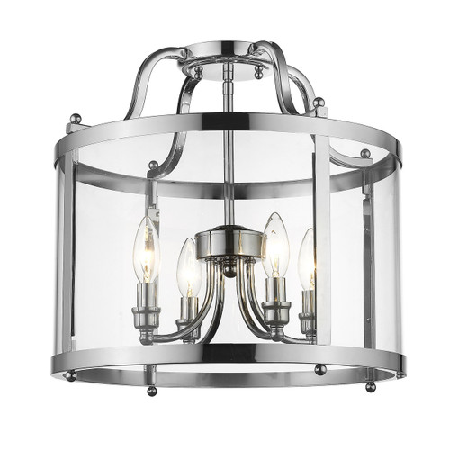 Payton 4 Light Semi-flush In Chrome With Clear Glass (1157-SF CH)