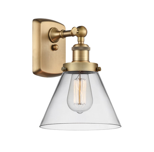 Cone - 1 Light - 8 inch - Brushed Brass - Sconce (916-1W-BB-G42)