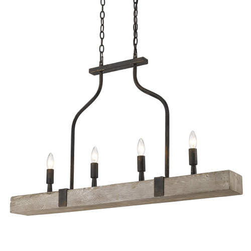 Meyer 4 Light Linear Pendant In Antique Black Iron (0866-LP ABI)