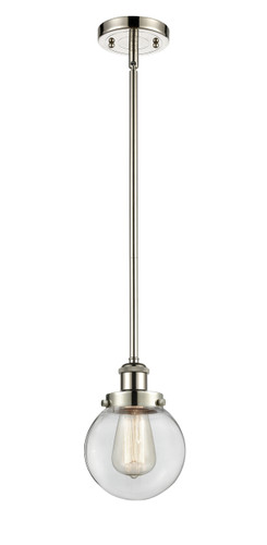 Beacon - 1 Light - 6 inch - Polished Nickel - Mini Pendant (916-1S-PN-G202-6)