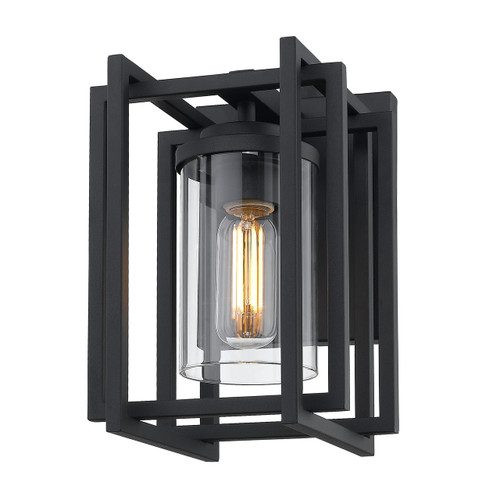 Tribeca 1 Light Outdoor Wall In Natural Black With Clear Glass (6071-OWS NB-CLR)