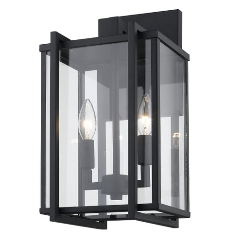 Tribeca 2 Light Outdoor Wall In Natural Black With Clear Glass (6071-OWM NB-CLR)