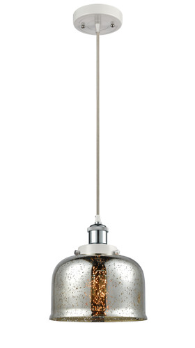 Bell - 1 Light - 8 inch - White Polished Chrome - Cord hung - Mini Pendant (916-1P-WPC-G78-LED)