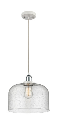 Bell - 1 Light - 12 inch - White Polished Chrome - Cord hung - Mini Pendant (916-1P-WPC-G74-L)