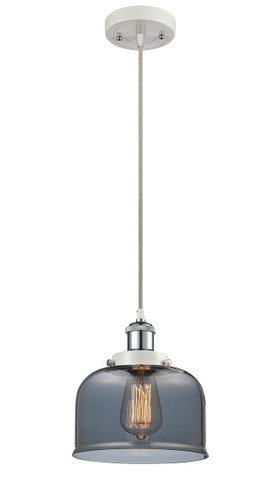 Bell - 1 Light - 8 inch - White Polished Chrome - Cord hung - Mini Pendant (916-1P-WPC-G73-LED)