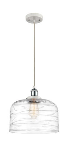 Bell - 1 Light - 12 inch - White Polished Chrome - Cord hung - Mini Pendant (916-1P-WPC-G713-L)