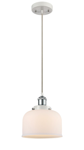 Bell - 1 Light - 8 inch - White Polished Chrome - Cord hung - Mini Pendant (916-1P-WPC-G71-LED)