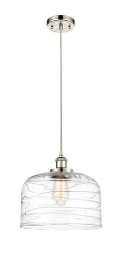 Bell - 1 Light - 12 inch - Polished Nickel - Cord hung - Mini Pendant (916-1P-PN-G713-L)