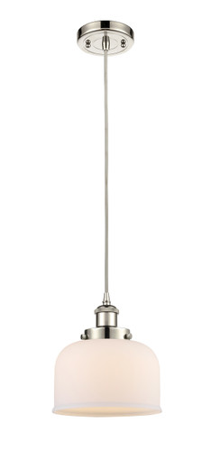 Bell - 1 Light - 8 inch - Polished Nickel - Cord hung - Mini Pendant (916-1P-PN-G71-LED)
