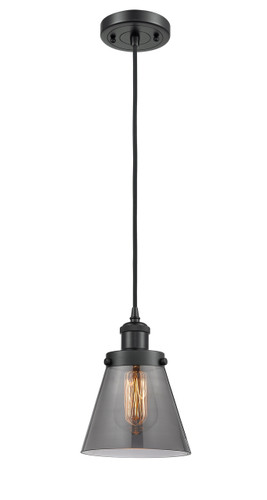 Cone - 1 Light - 6 inch - Matte Black - Cord hung - Mini Pendant (916-1P-BK-G63)