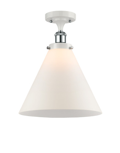 Cone - 1 Light - 12 inch - White Polished Chrome - Semi-Flush Mount (916-1C-WPC-G41-L-LED)