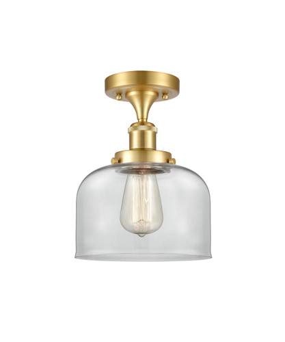 Bell - 1 Light - 8 inch - Satin Gold - Semi-Flush Mount (916-1C-SG-G72)