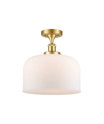 Bell - 1 Light - 12 inch - Satin Gold - Semi-Flush Mount (916-1C-SG-G71-L)