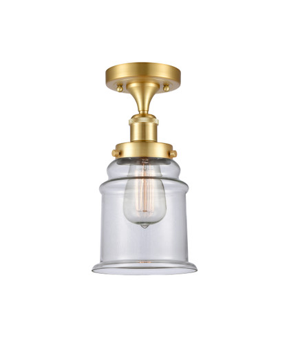 Canton - 1 Light - 6 inch - Satin Gold - Flush Mount (916-1C-SG-G182)