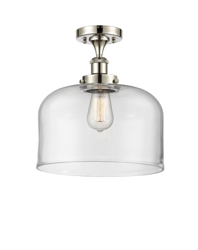 Bell - 1 Light - 12 inch - Polished Nickel - Semi-Flush Mount (916-1C-PN-G72-L)