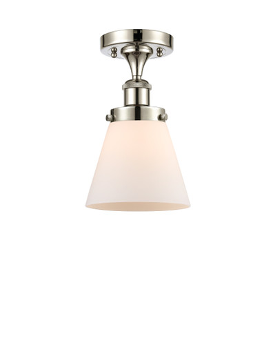 Cone - 1 Light - 6 inch - Polished Nickel - Semi-Flush Mount (916-1C-PN-G61-LED)