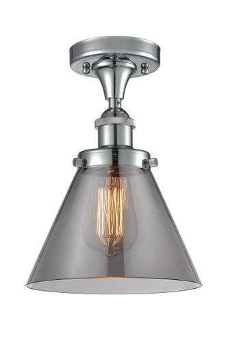 Cone - 1 Light - 8 inch - Polished Chrome - Semi-Flush Mount (916-1C-PC-G43-LED)