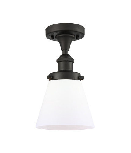 Cone - 1 Light - 6 inch - Oil Rubbed Bronze - Semi-Flush Mount (916-1C-OB-G61-LED)