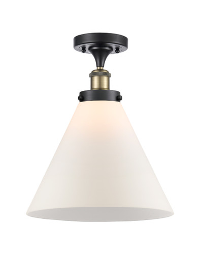Cone - 1 Light - 12 inch - Black Antique Brass - Semi-Flush Mount (916-1C-BAB-G41-L)
