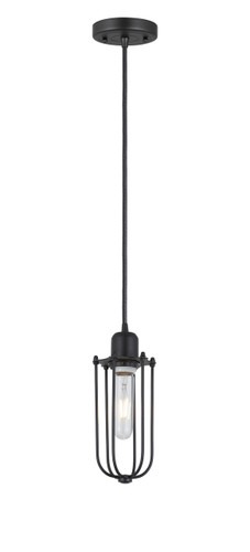 Muselet - 1 Light - 5 inch - Matte Black - Cord hung - Mini Pendant (900-1P-BK-CE225-BK-LED)