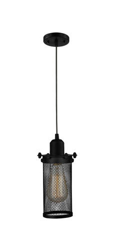 Quincy Hall - 1 Light - 5 inch - Matte Black - Cord hung - Mini Pendant (900-1P-BK-CE219-BK-LED)