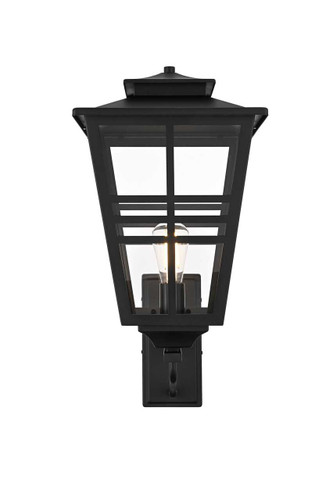 Elegant Furniture and Lighting Macon 12 Inch Outdoor Wall Sconce In Black (OD303W24BK)
