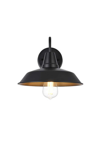 Elegant Furniture and Lighting Tinsley 13 Inch Outdoor Wall Sconce In Black (OD610W13BK)