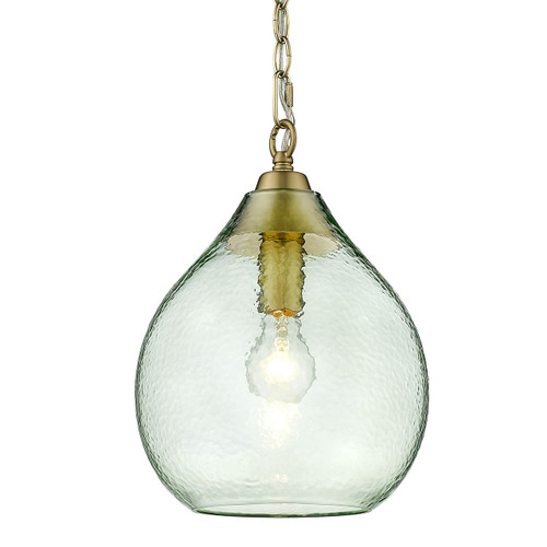 Ariella 1 Light Pendant In Champagne Bronze With Seafoam Glass (1094-S BCB-SHG)