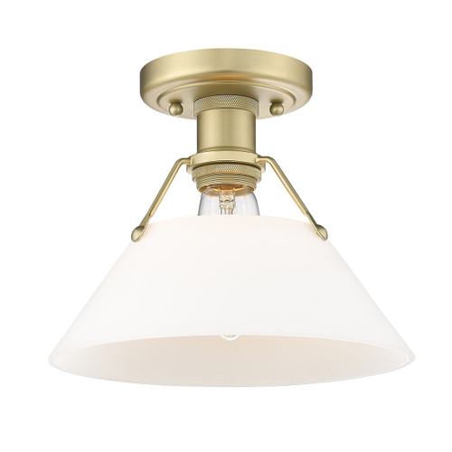 Orwell 1 Light Flush Mount In Champagne Bronze With Opal Glass (3306-FM BCB-OP)