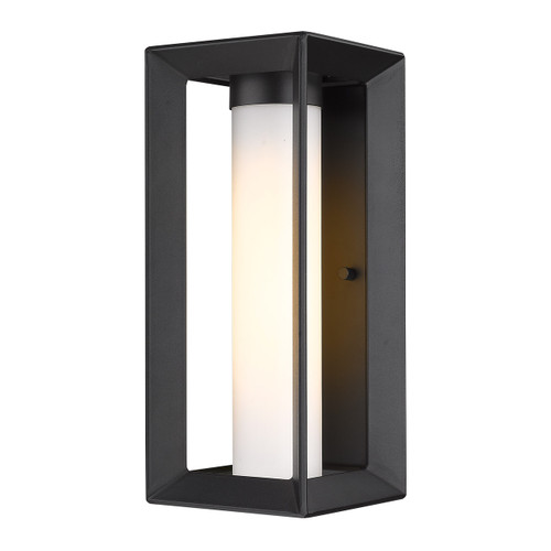 Smyth 1 Light Outdoor Wall In Natural Black With Opal Glass (2073-OWM NB-OP)