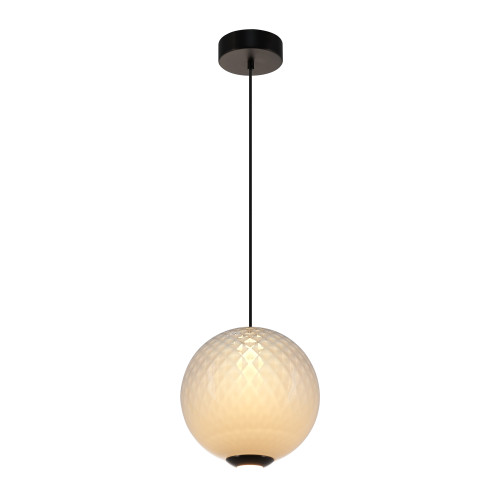 Celeste Integrated LED Pendant 12", White with Diamond Glassware (AC6940WH)