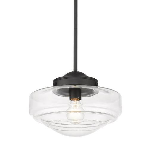 Ingalls 1 Light Pendant In Matte Black With Clear Glass (0508-M BLK-CLR)