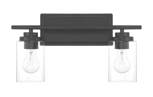 Clark 2 Light Vanity in Flat Black (20417FB2)