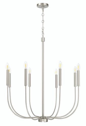 Traci 8 Light Chandelier in Brushed Polished Nickel (59828-BNK)