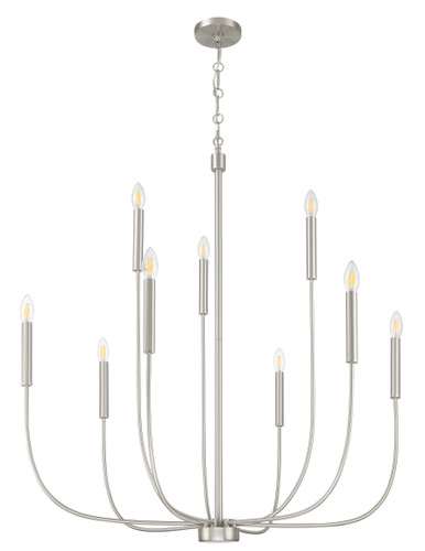 Traci 9 Light Chandelier in Brushed Polished Nickel (59829-BNK)