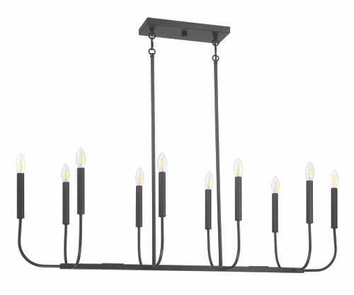 Traci 10 Light Island in Flat Black (59870-FB)