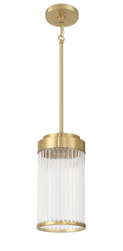 Whittley 1 Light Pendant in Satin Brass (60192-SB)