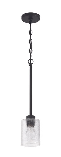 Lyndsey 1 Light Mini Pendant in Flat Black (60291-FB)