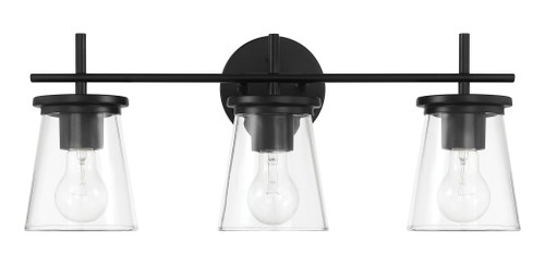 Connell 3 Light Vanity in Flat Black (60403-FB)