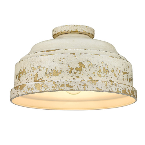 Keating 3 Light Flush Mount In Antique Ivory (0806-FM AI)