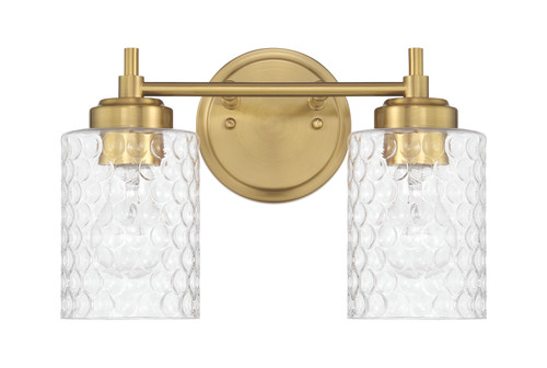 Claire 2 Light Vanity in Satin Brass (60502-SB)