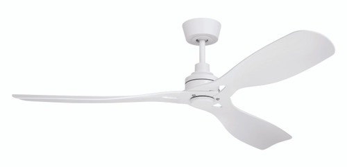 Amigo 52" 3-Blade Indoor/Outdoor (Damp) Ceiling Fan in White w/ White Blades; Light Kit Optional (Not Included) (AMG52W3)