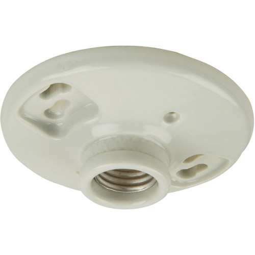 Keyless 1 Light Socket Lamp Holder in Porcelain (K212-O)