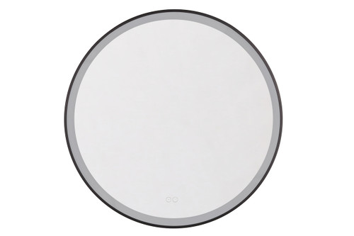 Ross 32" Framed Round Front Lit LED Mirror, Defogger & Dimmer, 3000-5000K, in Flat Black (MIR3201CL-FB3C)
