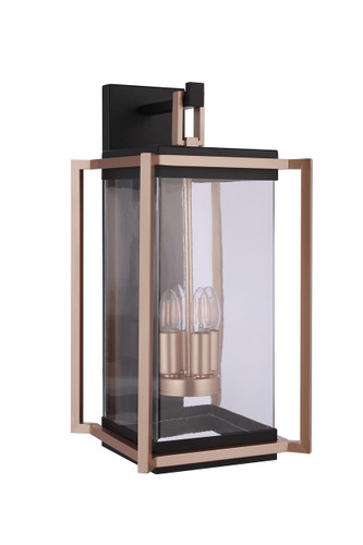 Metalwork 4 Light Extra Large Outdoor Wall Lantern in Midnight/Satin Brass (ZA6534-MNSB)