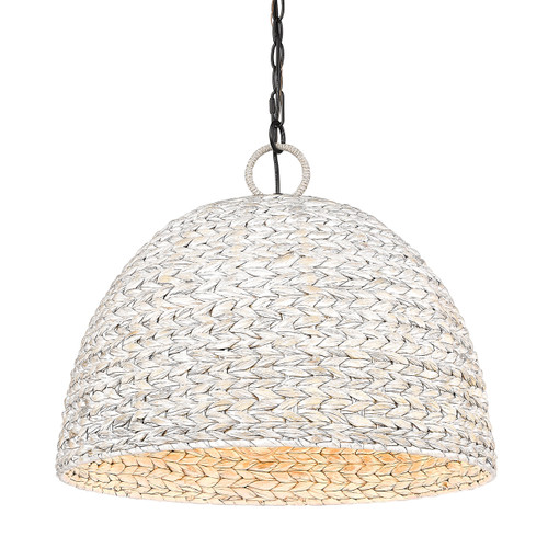 Rue 5 Light Pendant, Matte Black, Painted Sweet Grass Shade(s) (1081-5P BLK-PSG)