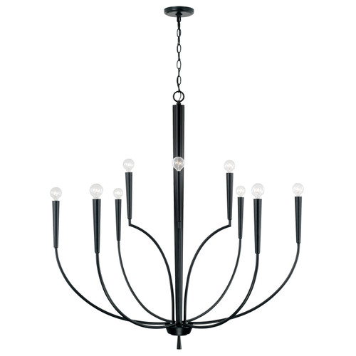 Holden 40" W x 43" H 10-Light Large Chandelier in Matte Black (445901MB)