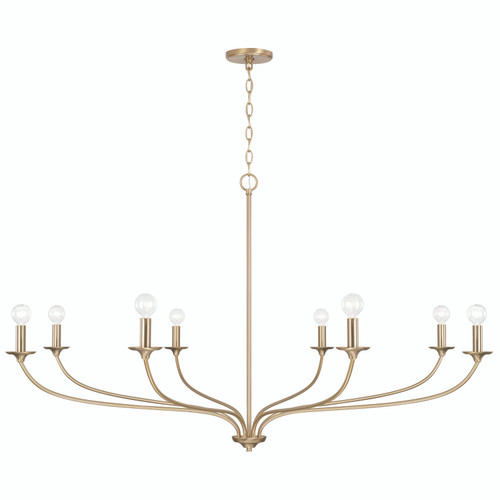 Dolan 52"W x 29.75"H 8-Light Chandelier in Matte Brass  (449981MA)