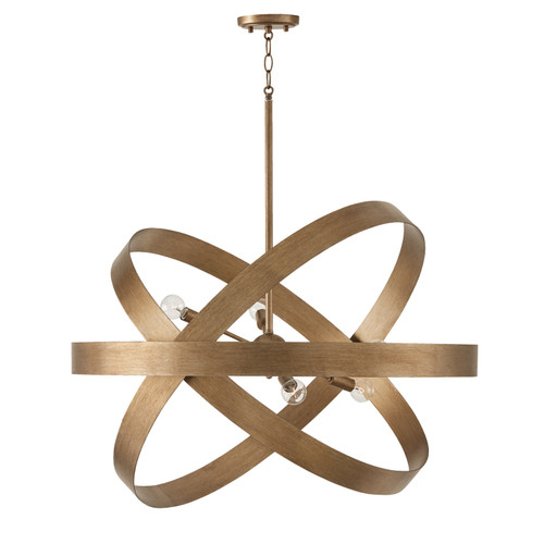 Jude 32" W x 15.5" H 6-Light Chandelier in Mystic Luster with Sputnik Cluster  (439061ML)