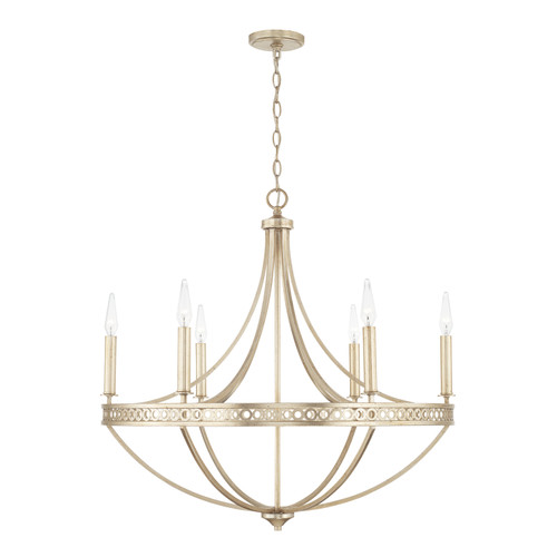 Isabella 30" W x 29" H 6-Light Chandelier in Winter Gold   (443161WG)